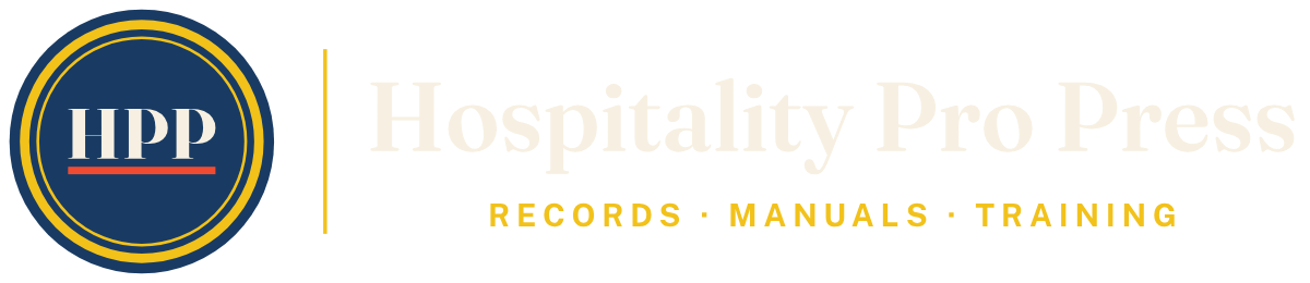 Hospitality Pro Press – Records · Manuals · Training